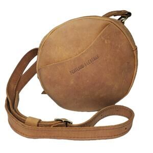 Portland Leather Goods Crossbody Honey 6.5” Tan Distressed Leather Bag Purse